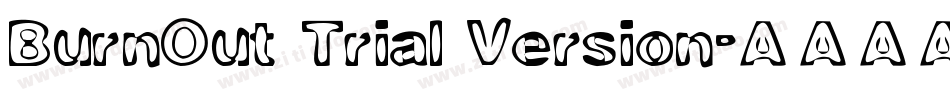 BurnOut Trial Version字体转换
